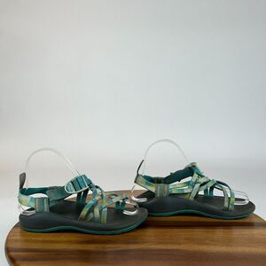 Big Kids Childrens Chaco Blue Comfort Outdoor Hiking‎ Sandals Size 2 Y GUC